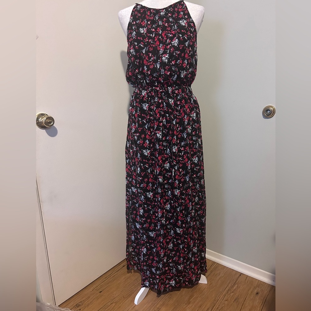 Universal Thread Floral Sleeveless Maxi Dress - Black and Red.Size Medium. - Picture 3 of 11